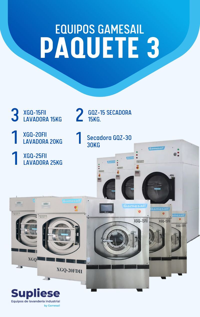 venta de equipos de lavandería industrial